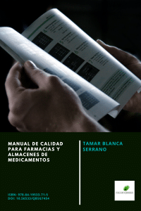 MANUAL DE CALIDAD PARA FARMACIAS Y ALMACENES DE MEDICAMENTOS - ISBN: 978-84-19533-71-5